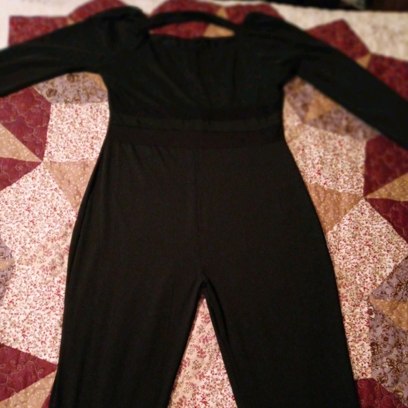 Cutout Long Sleeve Sheer Mesh Jumpsuit - Picture 5 of 6